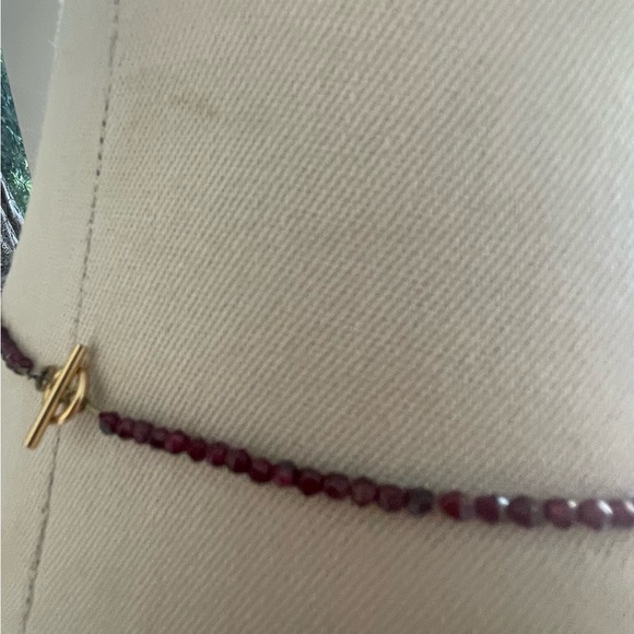 Garnet and Golden Topaz Heart Drop Necklace one of a Kind   NWT - Picture 6 of 6